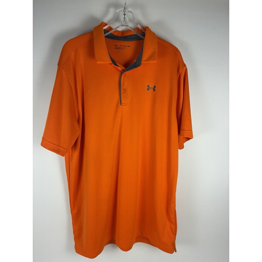 Under Armour 1290140 Men's UA Tech Golf Polo Shirt Team Orange 2XLT Loose